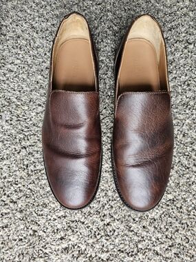 Tecovas Dark Brown Leather Slip-On Loafers